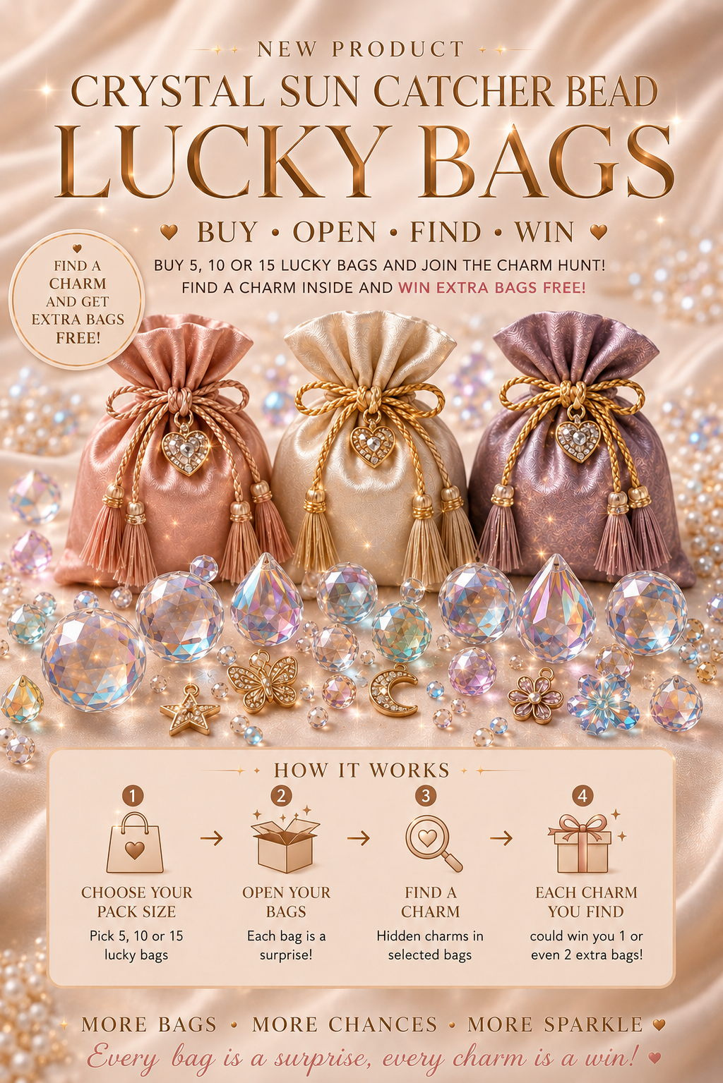 ✨ Crystal Sun Catcher Bead Lucky Bags ✨