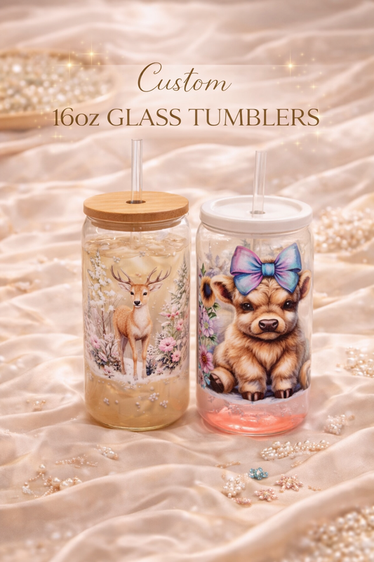 🌟Custom 16oz Glass Tumbler